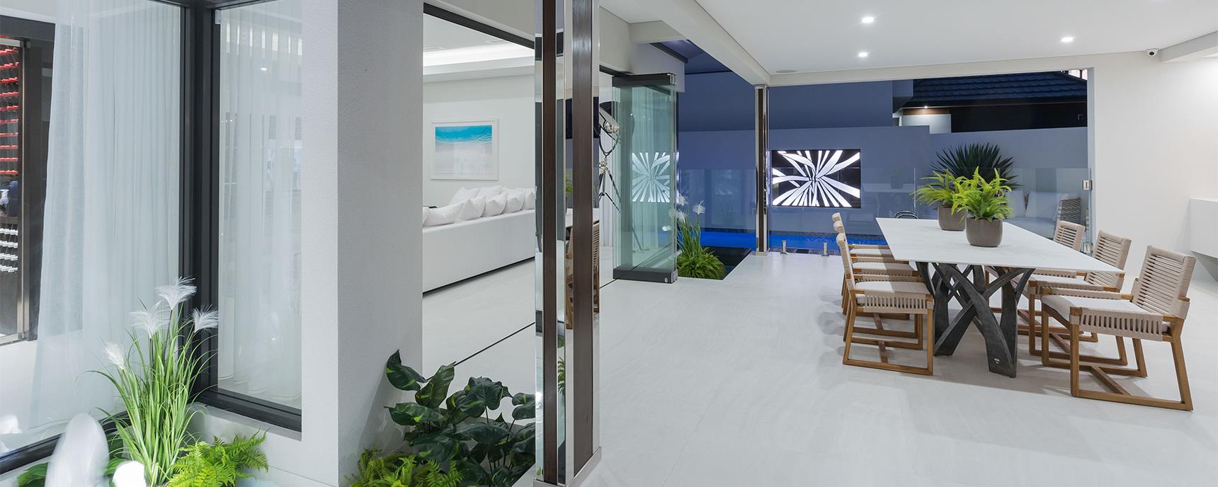 A display home covered with ZERO.3 Trilogy slabs